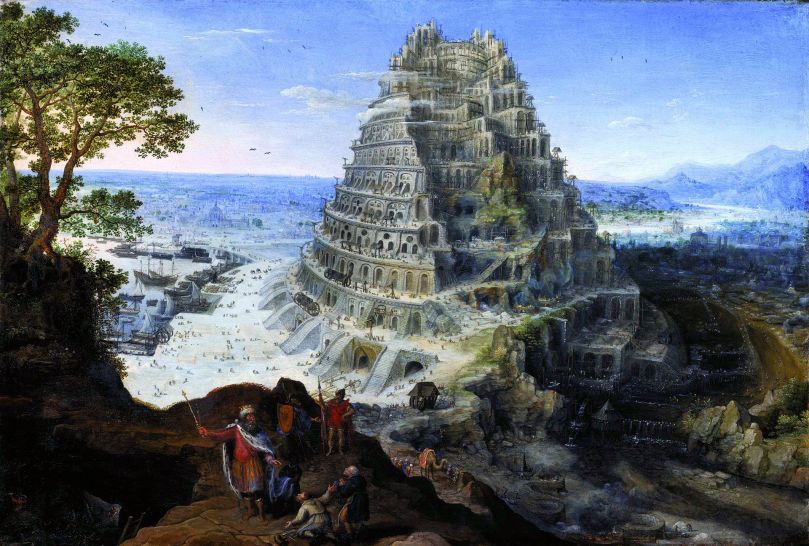 Lucas van Valckenborch, Construction de la Tour de Babel (1595)