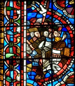 Stained Glass Window Panel (the five kings) at Poitiers Cathedral
