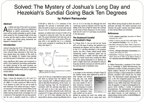“Solved: The Mystery of Joshua’s Long Day”