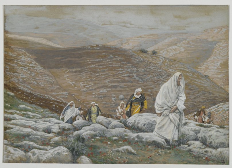 With Passover Approaching, Jesus Goes Up to Jerusalem by James Tissot, 1886-1894
