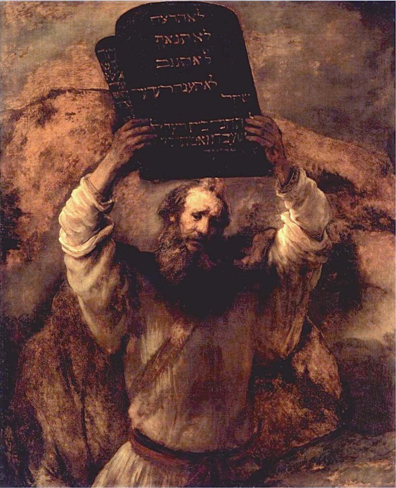 Moses Breaking the Tablets of the Law by Rembrandt, 1659