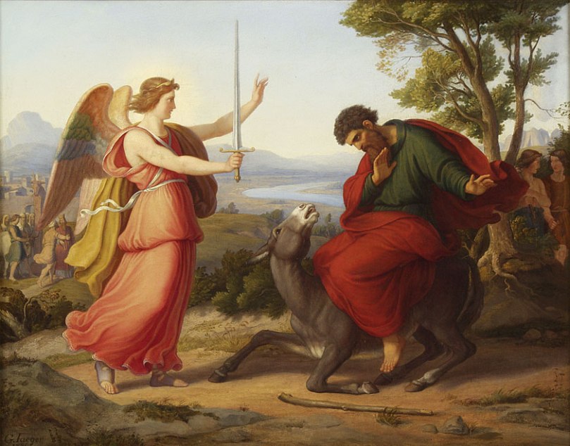 Balaam and the angel, by Gustav Jaeger, 1836