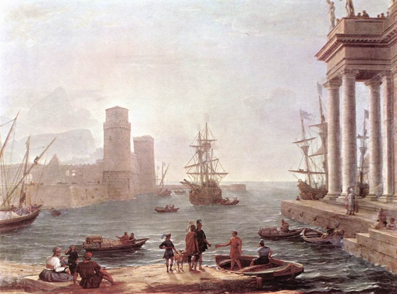 Port Scene with the Departure of Odysseus from the Land of the Pheacians, by Claude Lorrain, 1646